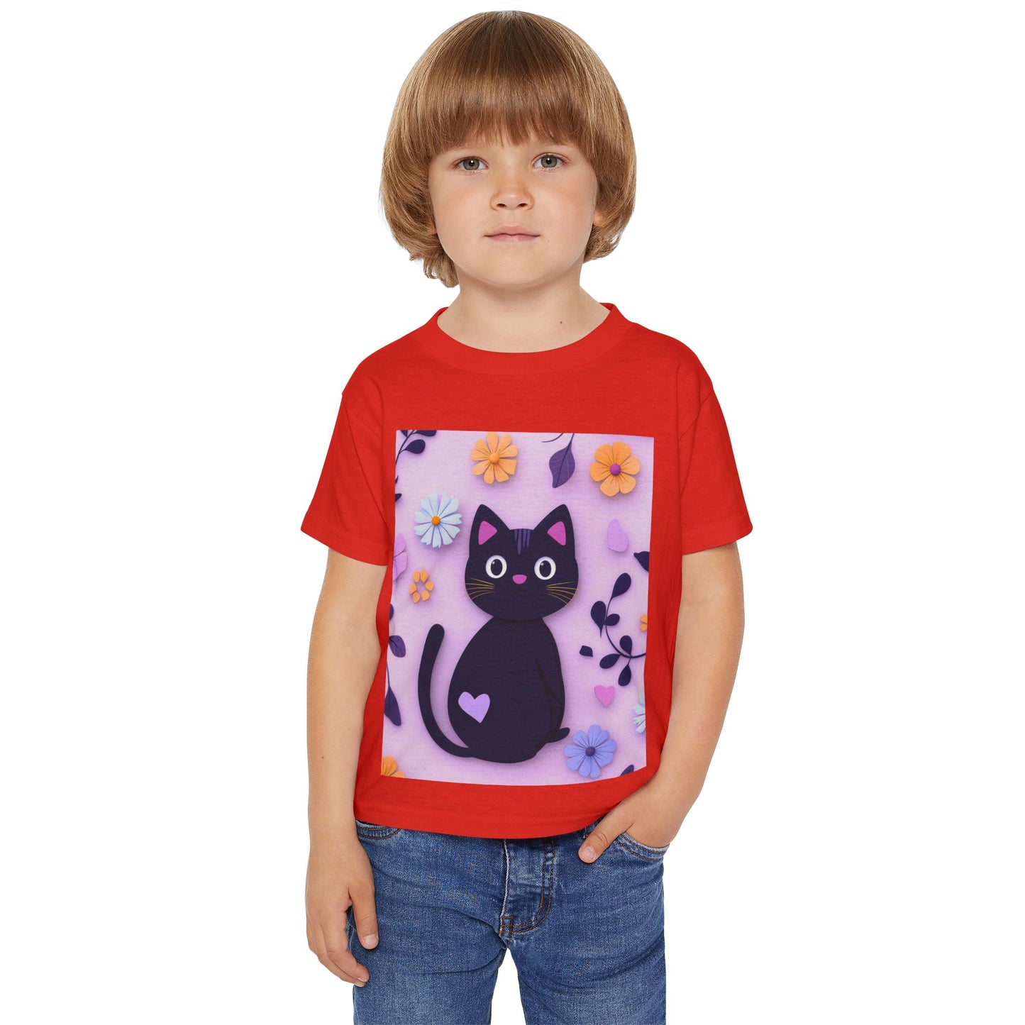 Black Cat Toddler T-Shirt - Soft Heavy Cotton Kids Tee - Imaginary Pals Collection