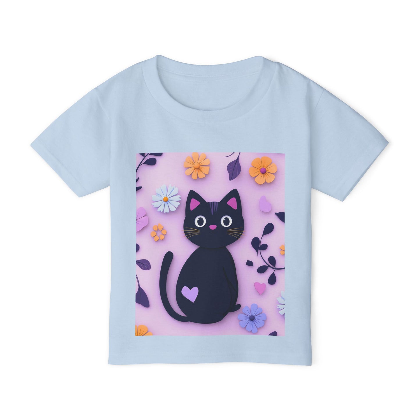 Black Cat Toddler T-Shirt - Soft Heavy Cotton Kids Tee - Imaginary Pals Collection