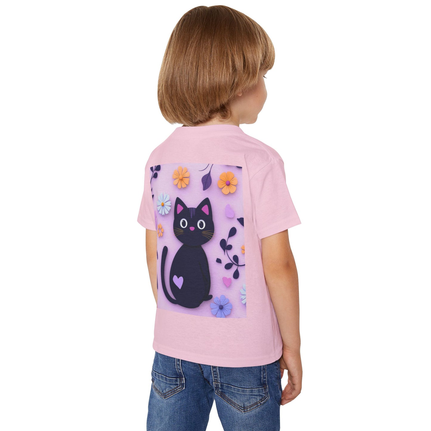 Black Cat Toddler T-Shirt - Soft Heavy Cotton Kids Tee - Imaginary Pals Collection