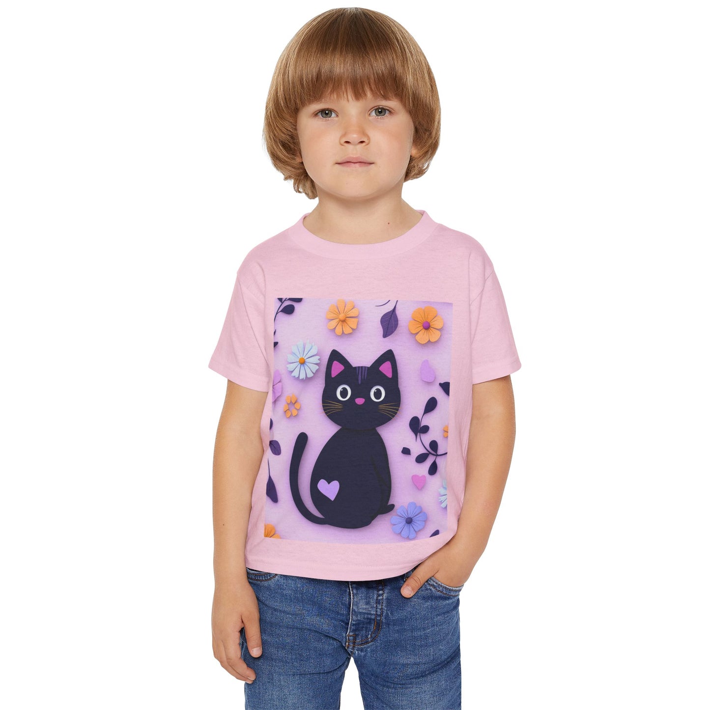 Black Cat Toddler T-Shirt - Soft Heavy Cotton Kids Tee - Imaginary Pals Collection