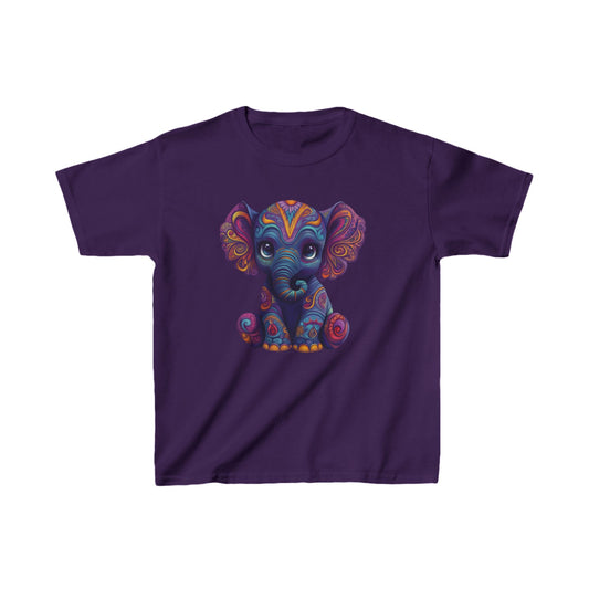 Boho Elephant Kids Heavy Cotton Tee – Front & Back Print