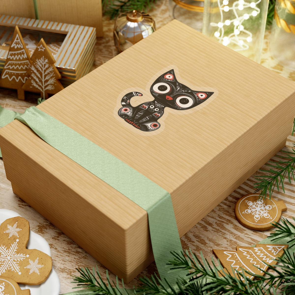 Mystical Black Cat Sticker – Add a Touch of Whimsy!