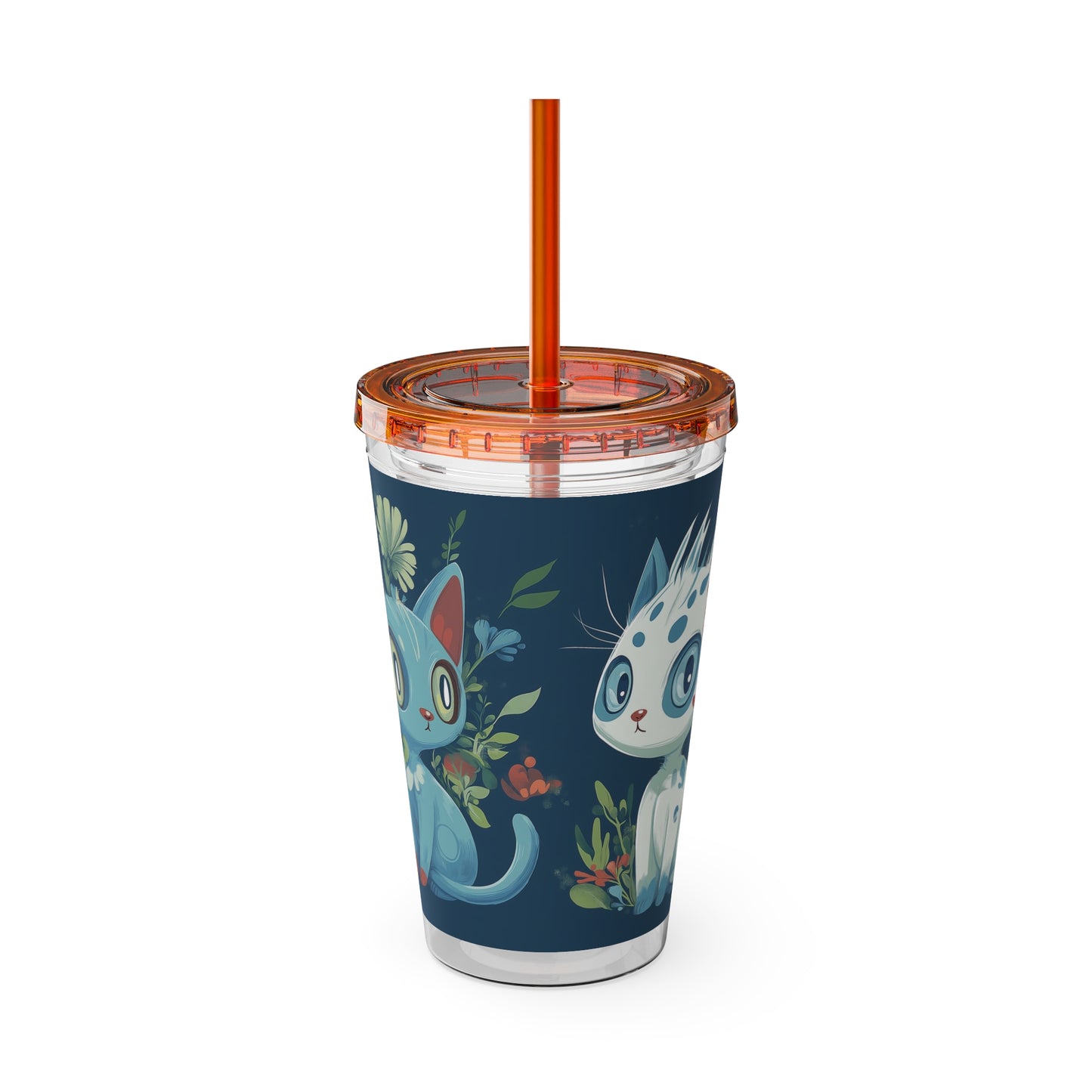 Customizable Sunsplash Tumbler with Straw – Playful Sips Collection