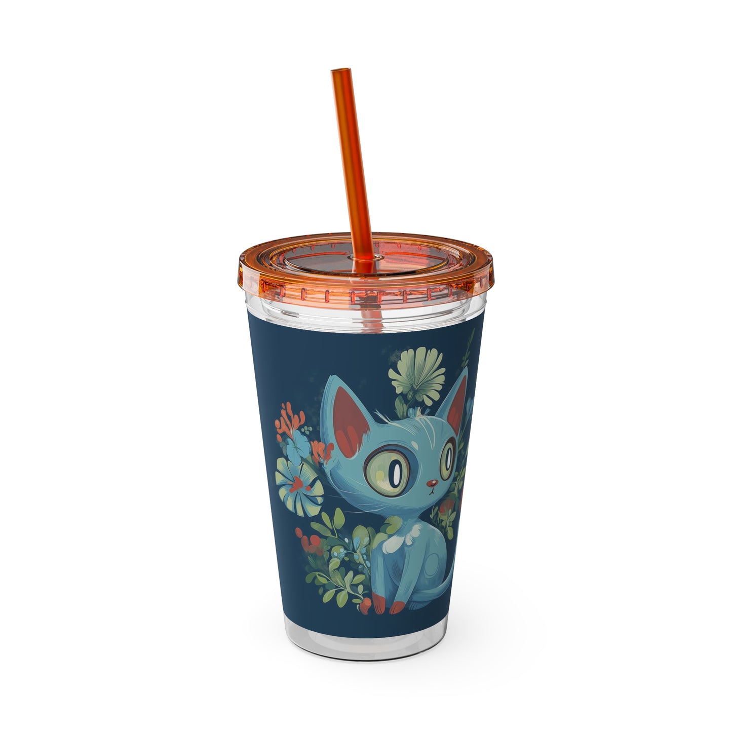 Customizable Sunsplash Tumbler with Straw – Playful Sips Collection