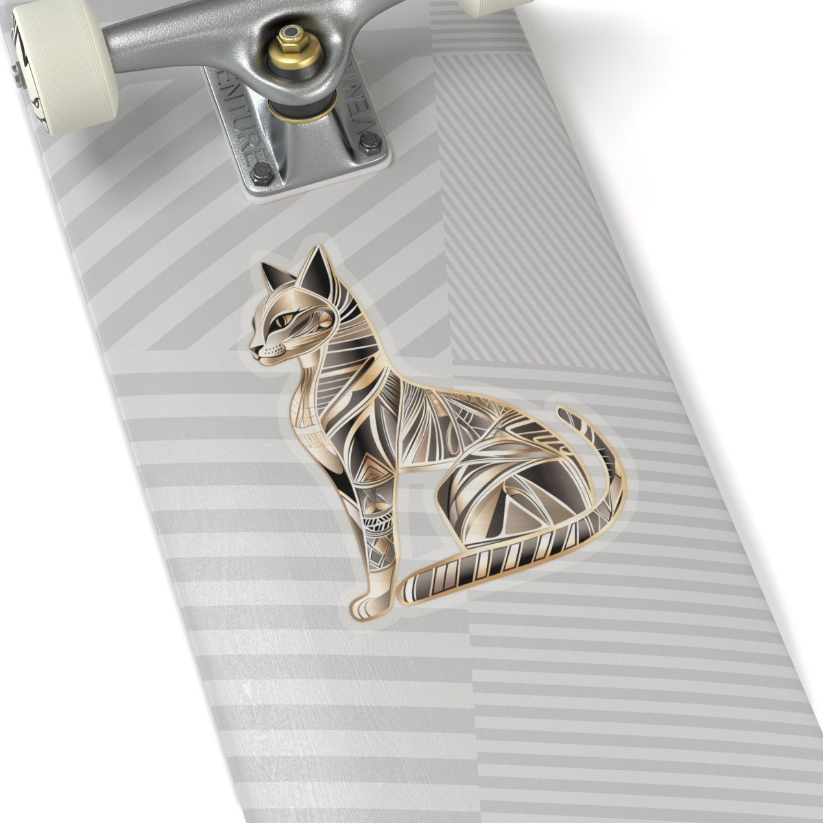 Golden Cat Kiss-Cut Sticker – Stylish & Durable Decoration