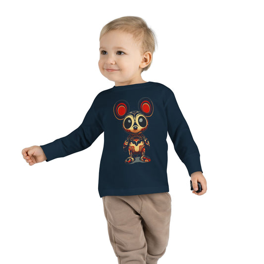 Tribal Mouse Toddler Long Sleeve Tee – Soft Cotton Jersey