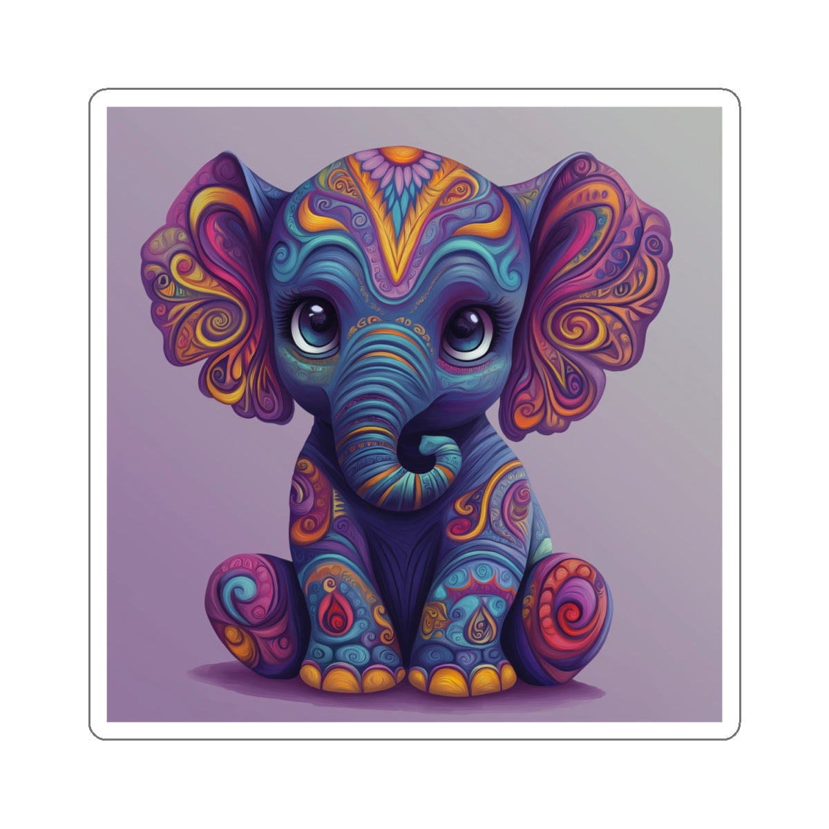 Kawaii Elephant Vinyl Sticker – Imaginary Pals Studio