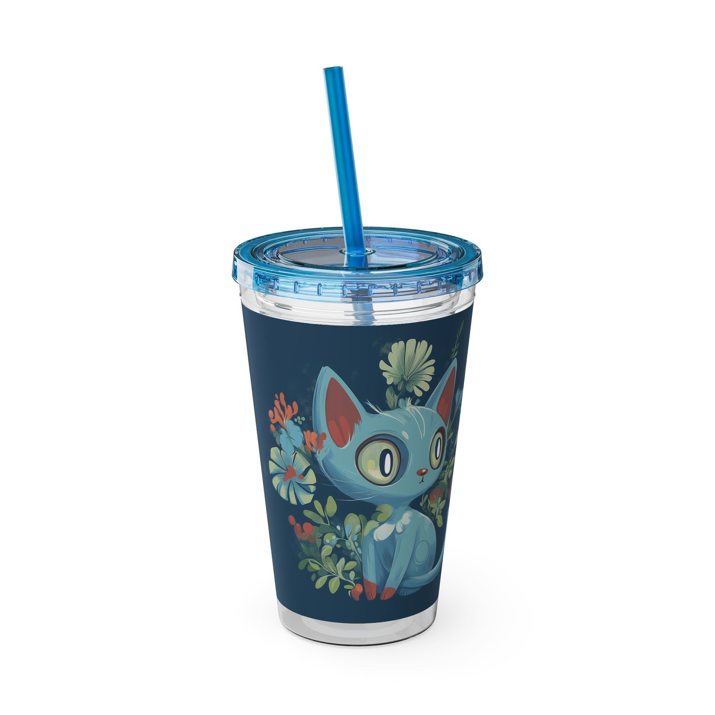 Customizable Sunsplash Tumbler with Straw – Playful Sips Collection