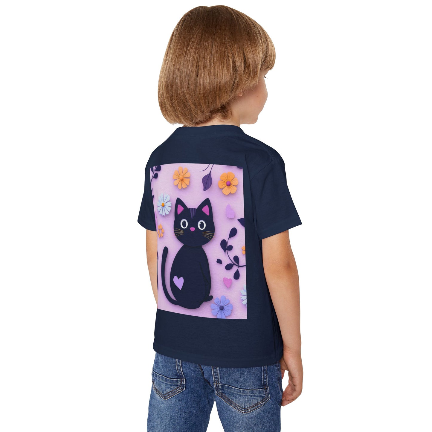 Black Cat Toddler T-Shirt - Soft Heavy Cotton Kids Tee - Imaginary Pals Collection