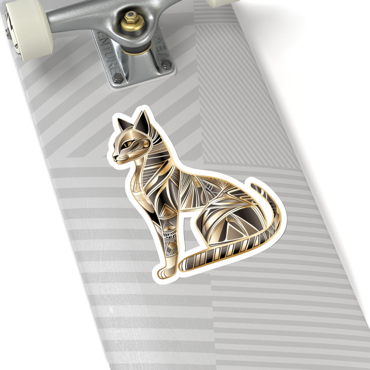 Golden Cat Kiss-Cut Sticker – Stylish & Durable Decoration