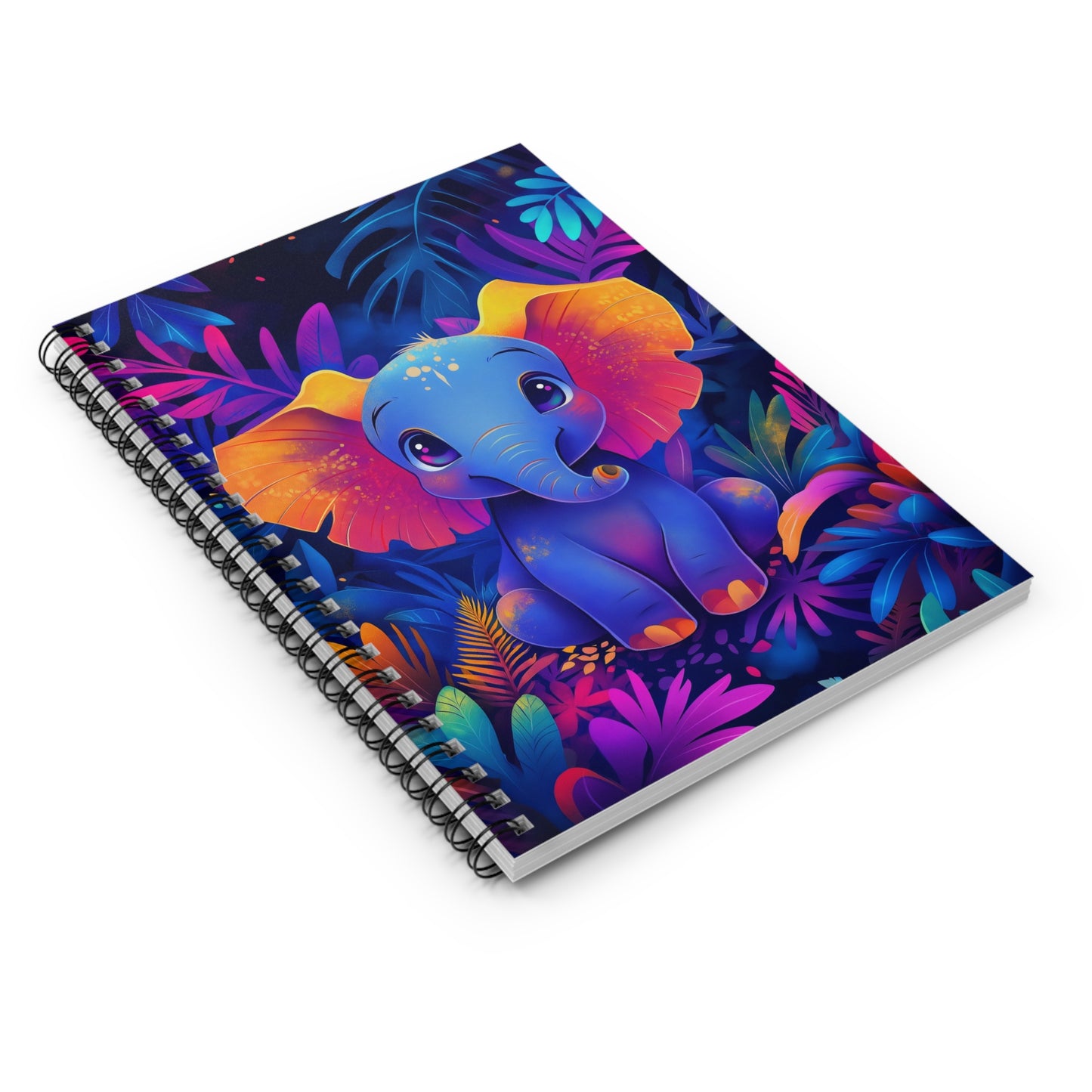 Kawaii Elephant Spiral Notebook – Ruled Line