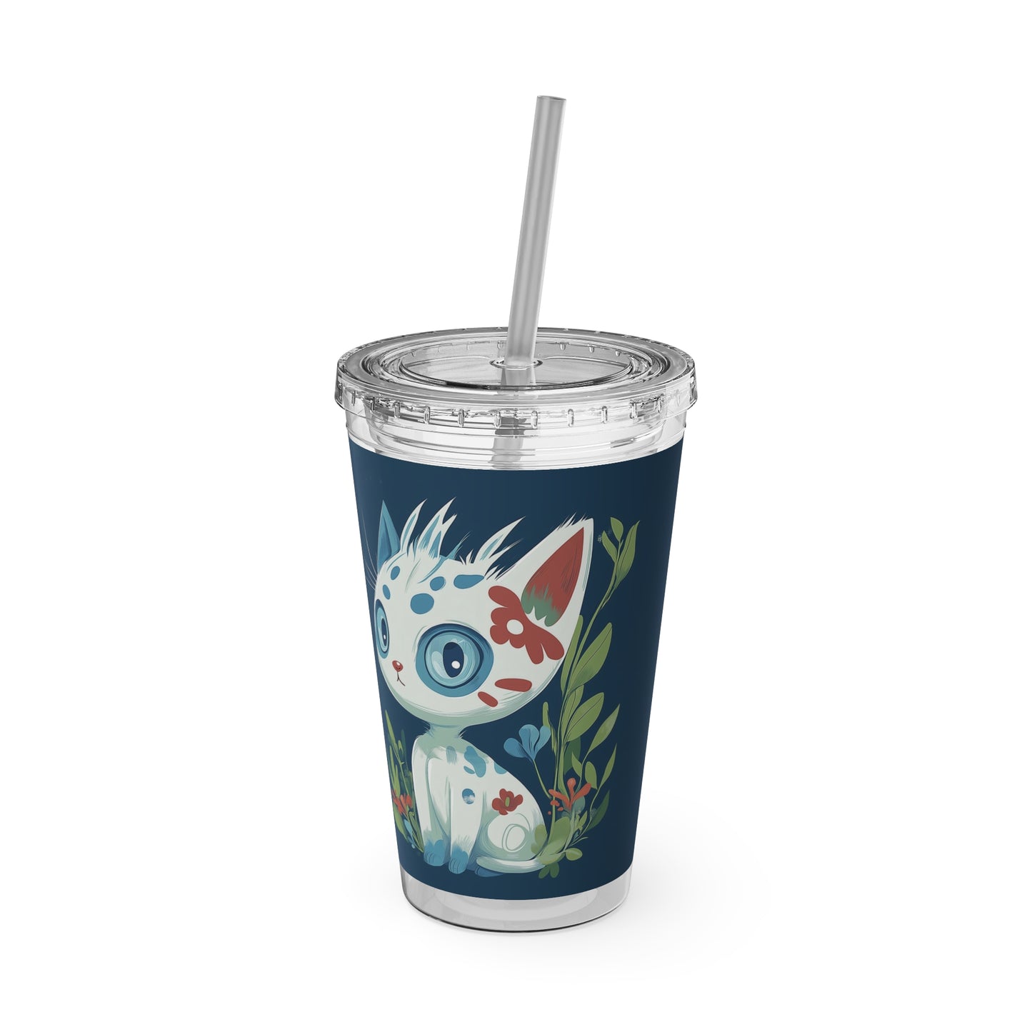 Customizable Sunsplash Tumbler with Straw – Playful Sips Collection