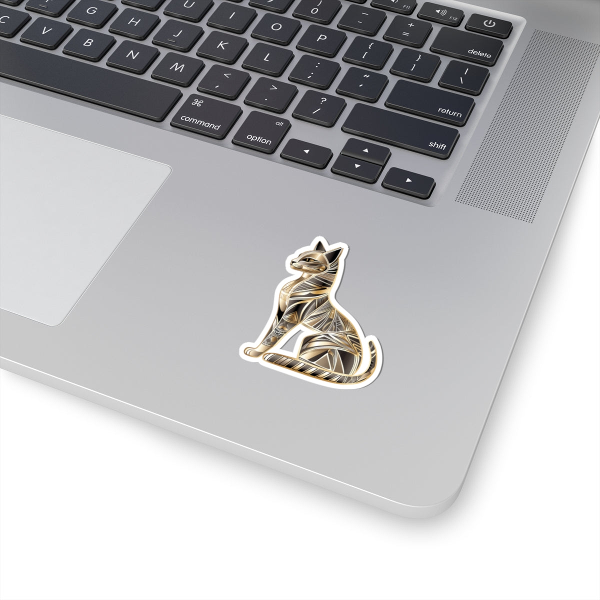 Golden Cat Kiss-Cut Sticker – Stylish & Durable Decoration