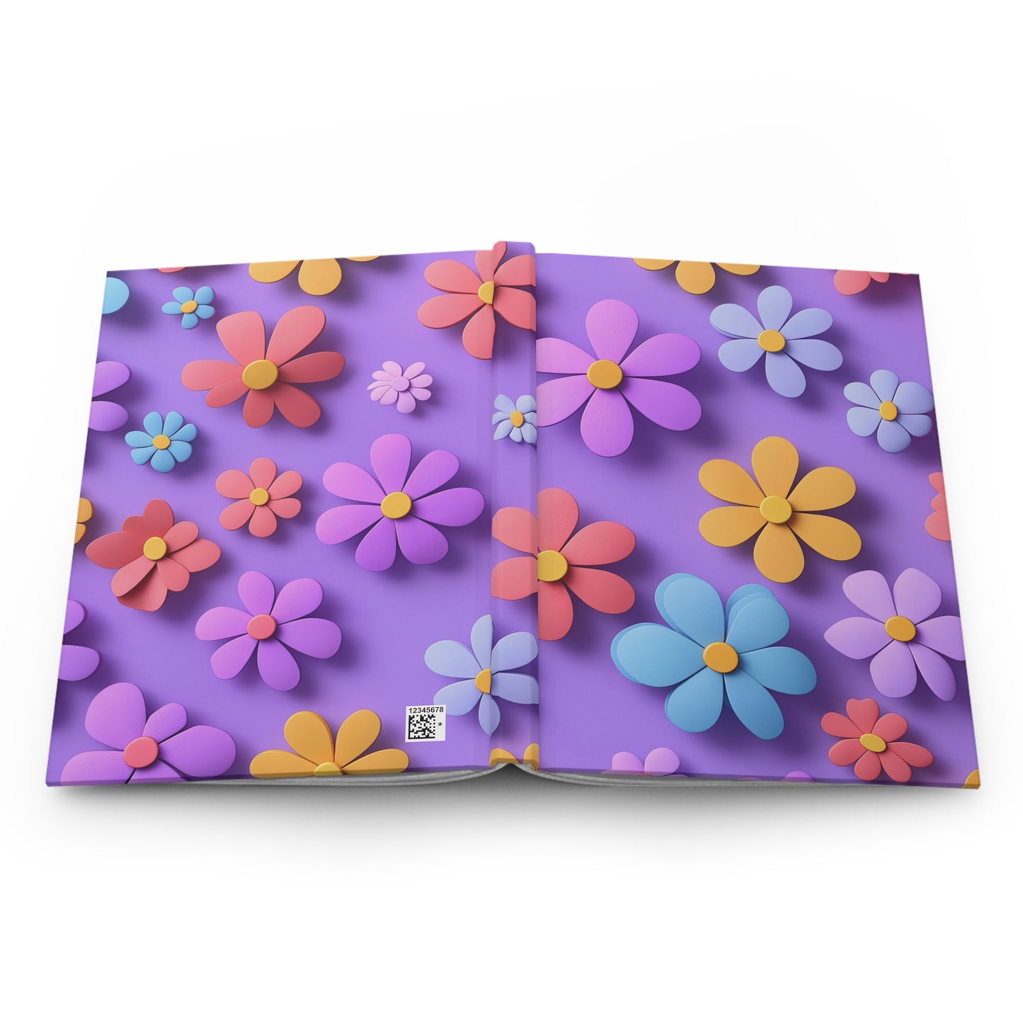 Flower Power Hardcover Journal - Colorful Floral Matte Notebook