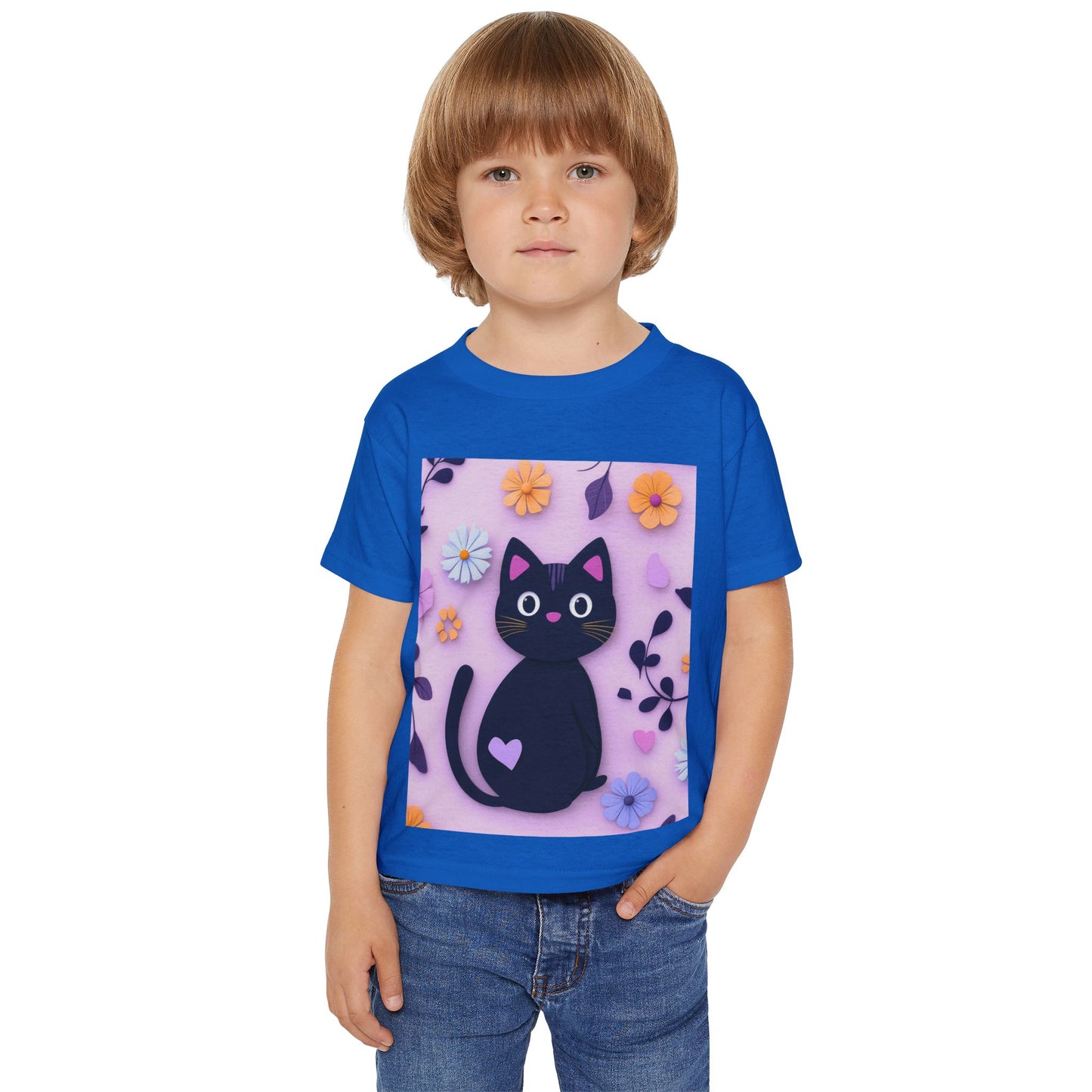 Black Cat Toddler T-Shirt - Soft Heavy Cotton Kids Tee - Imaginary Pals Collection