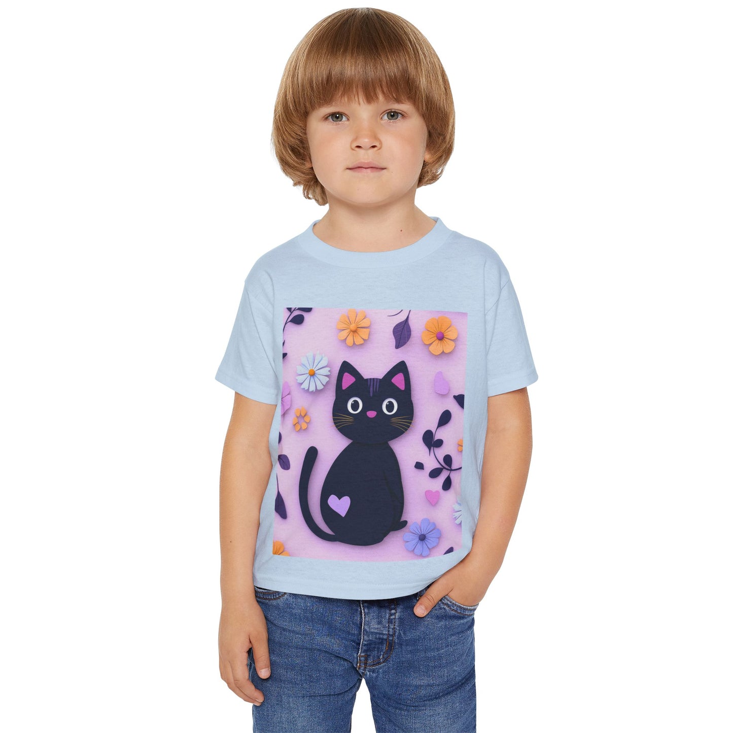 Black Cat Toddler T-Shirt - Soft Heavy Cotton Kids Tee - Imaginary Pals Collection