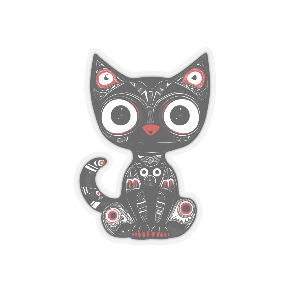 Mystical Black Cat Sticker – Add a Touch of Whimsy!