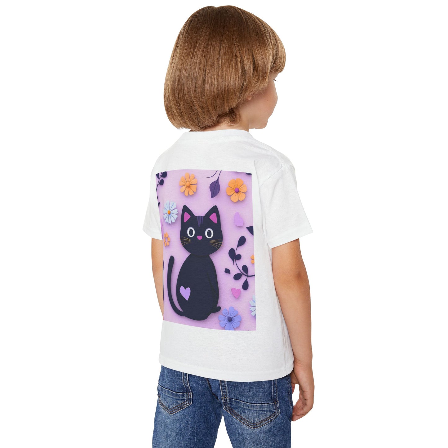 Black Cat Toddler T-Shirt - Soft Heavy Cotton Kids Tee - Imaginary Pals Collection