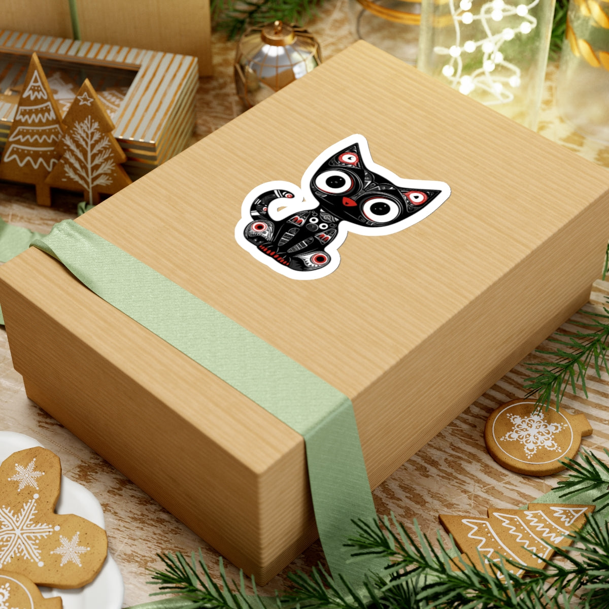 Mystical Black Cat Sticker – Add a Touch of Whimsy!