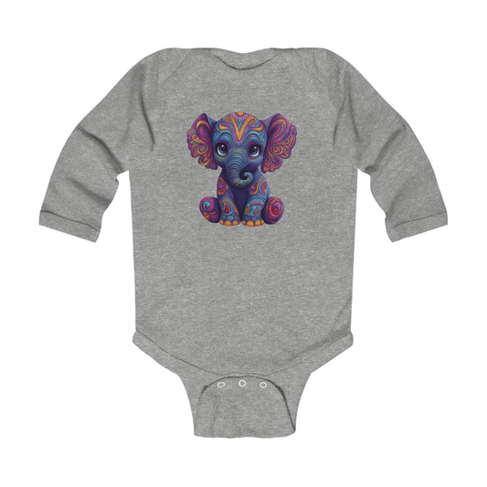 Adorable Elephant Long Sleeve Bodysuit – Perfect for Little Ones!