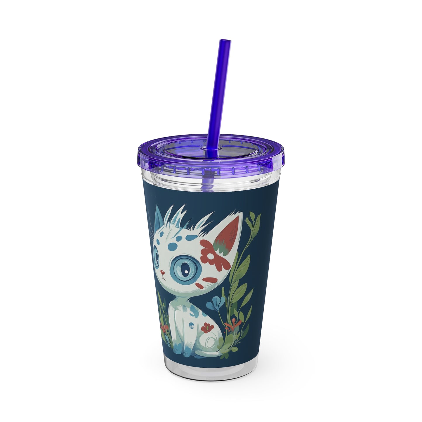 Customizable Sunsplash Tumbler with Straw – Playful Sips Collection