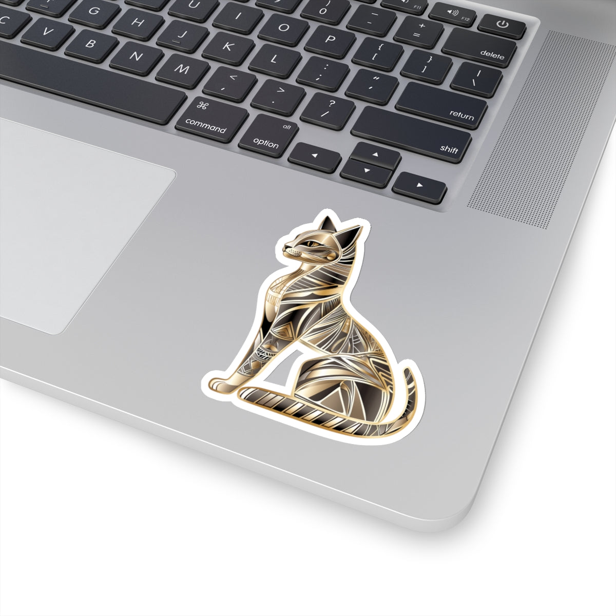 Golden Cat Kiss-Cut Sticker – Stylish & Durable Decoration