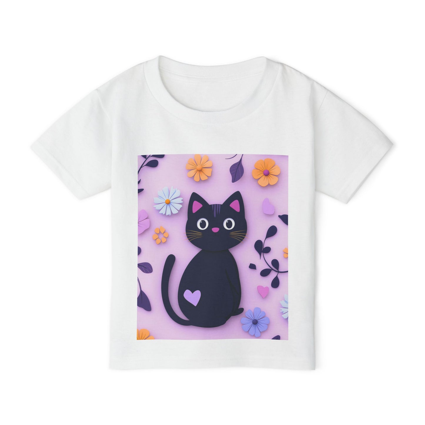 Black Cat Toddler T-Shirt - Soft Heavy Cotton Kids Tee - Imaginary Pals Collection