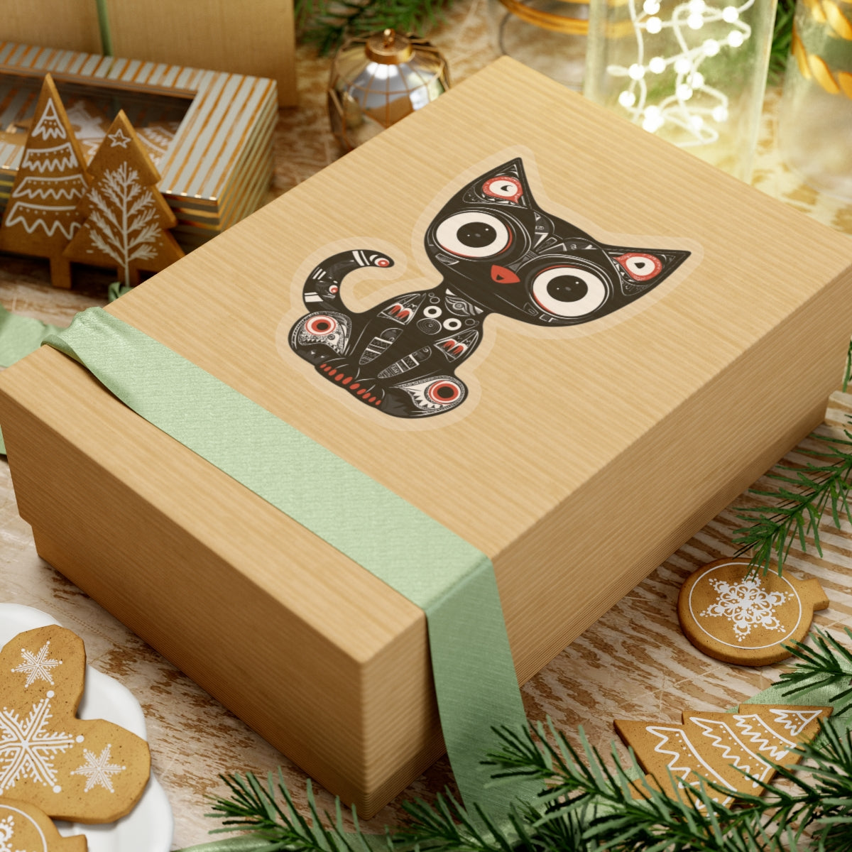 Mystical Black Cat Sticker – Add a Touch of Whimsy!