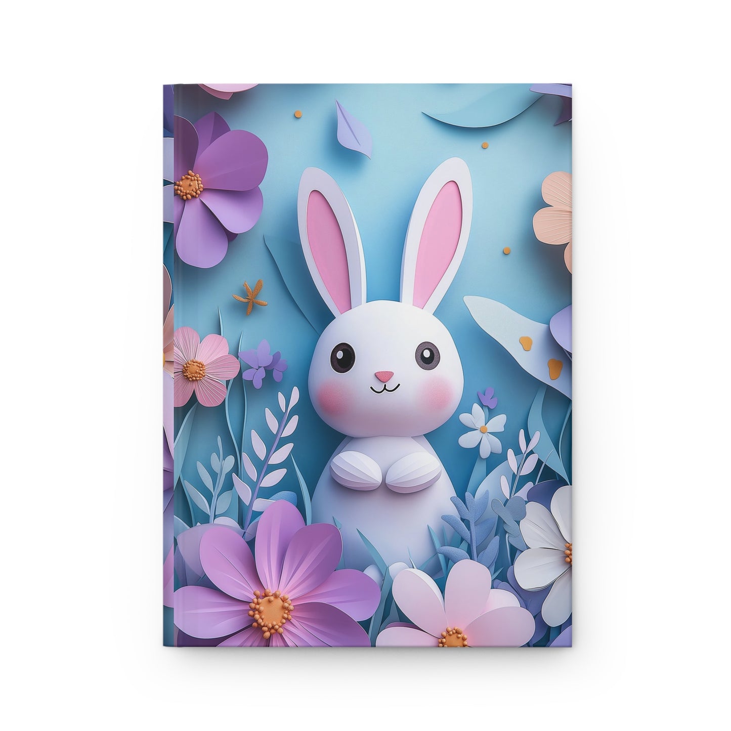 Bunny Garden Hardcover Journal - Whimsical Matte Notebook