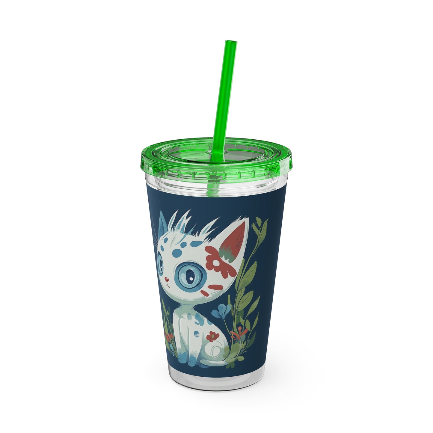 Customizable Sunsplash Tumbler with Straw – Playful Sips Collection