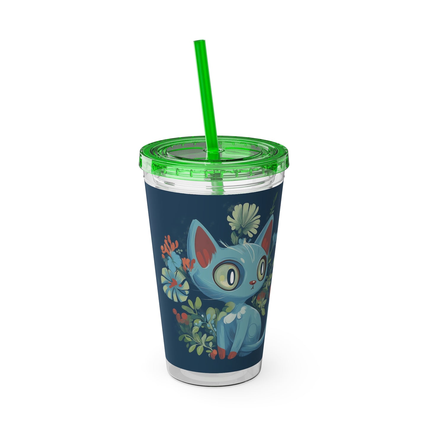 Customizable Sunsplash Tumbler with Straw – Playful Sips Collection