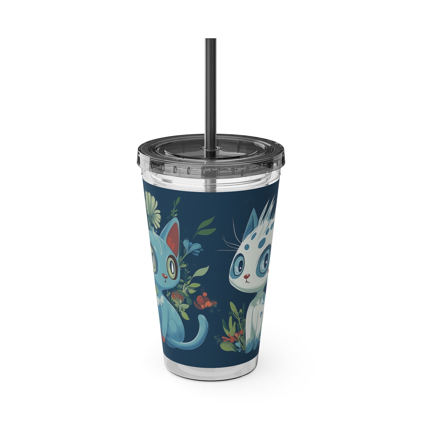 Customizable Sunsplash Tumbler with Straw – Playful Sips Collection