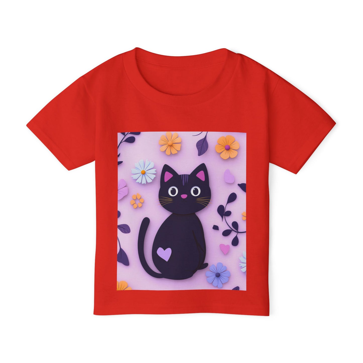 Black Cat Toddler T-Shirt - Soft Heavy Cotton Kids Tee - Imaginary Pals Collection