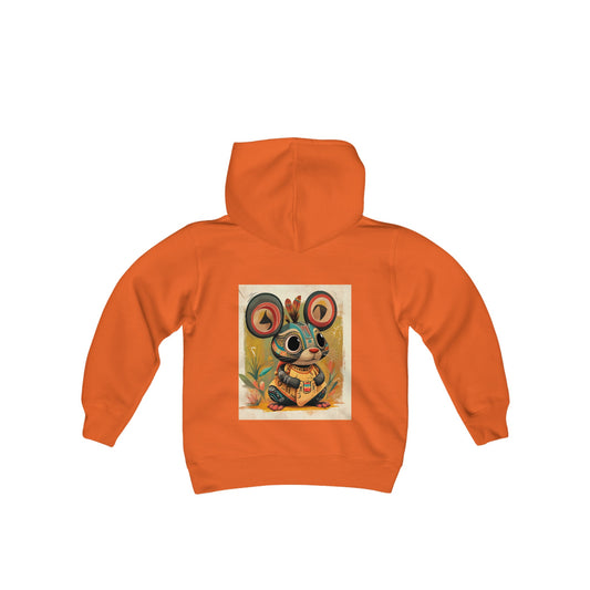 Tribal Mouse Youth Hoodie – Ultra-Soft Blend