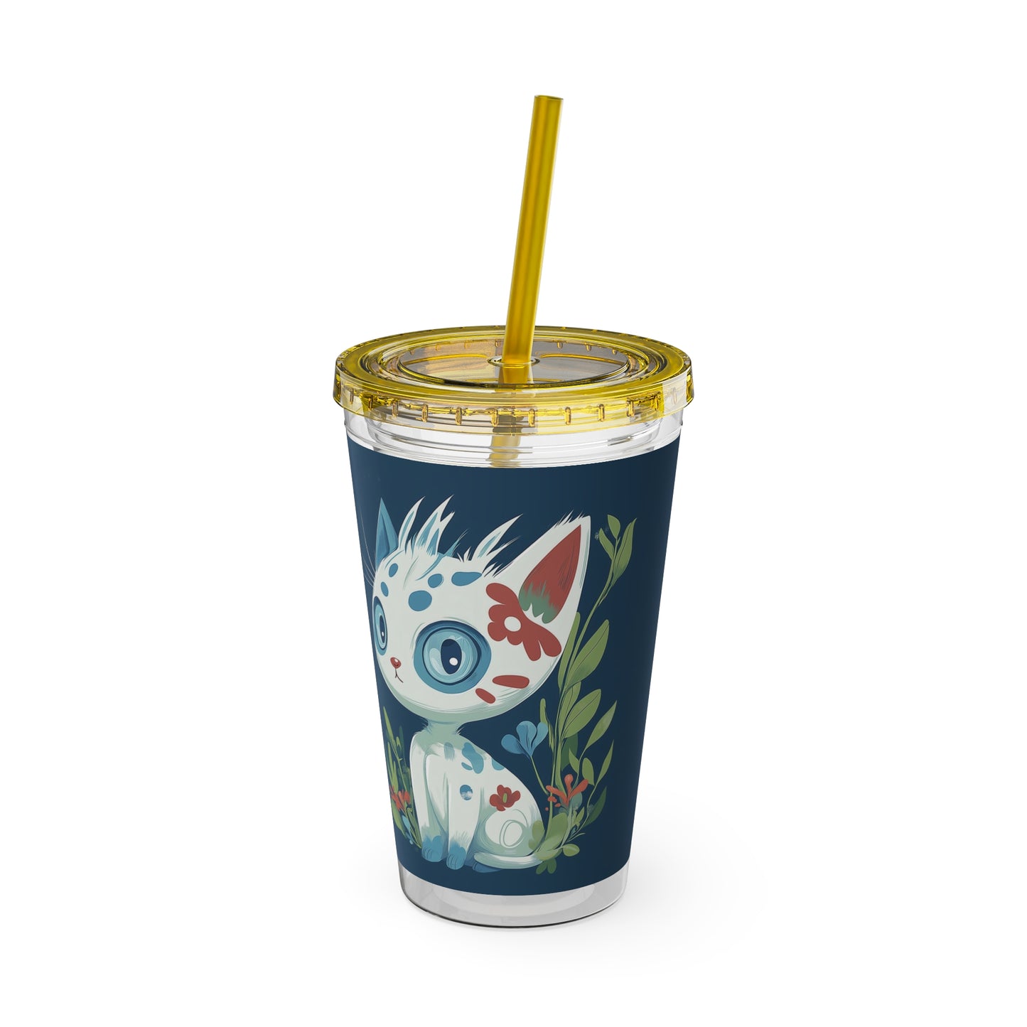 Customizable Sunsplash Tumbler with Straw – Playful Sips Collection