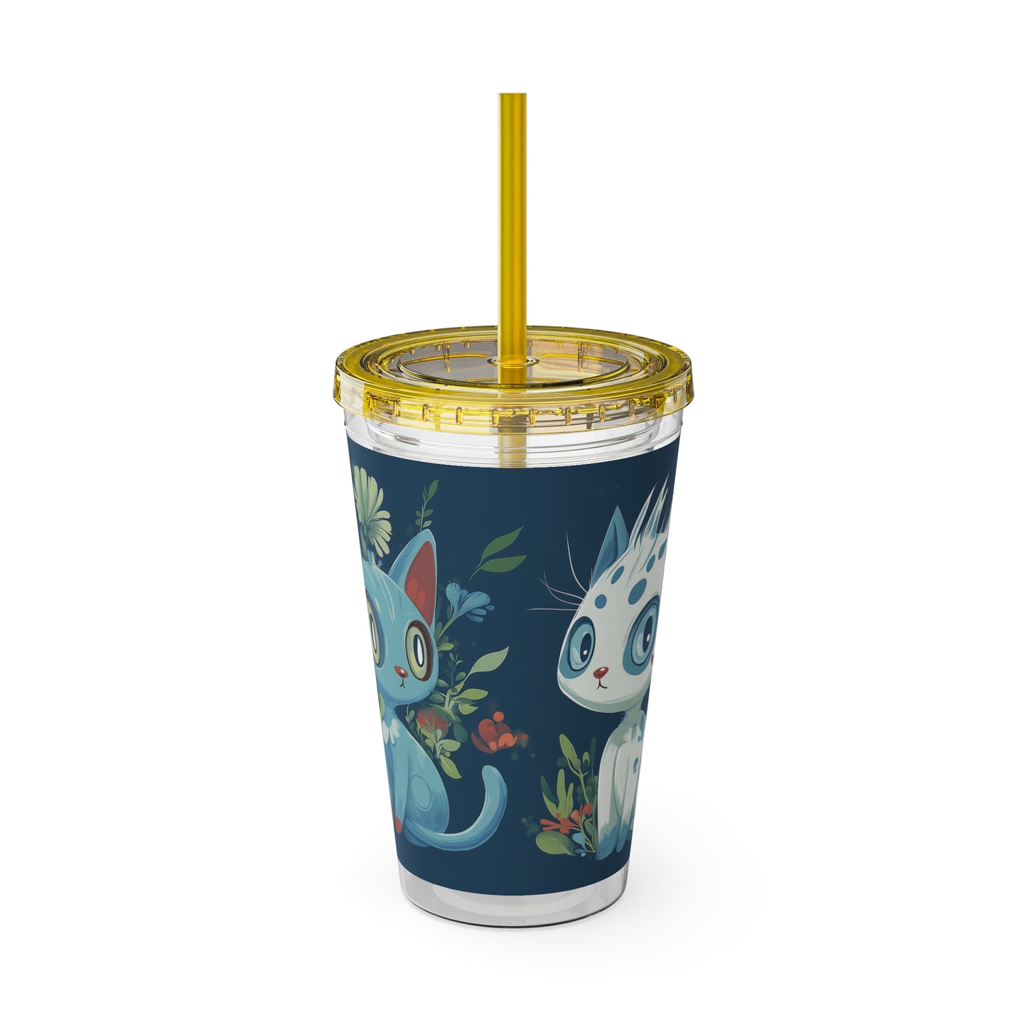 Customizable Sunsplash Tumbler with Straw – Playful Sips Collection