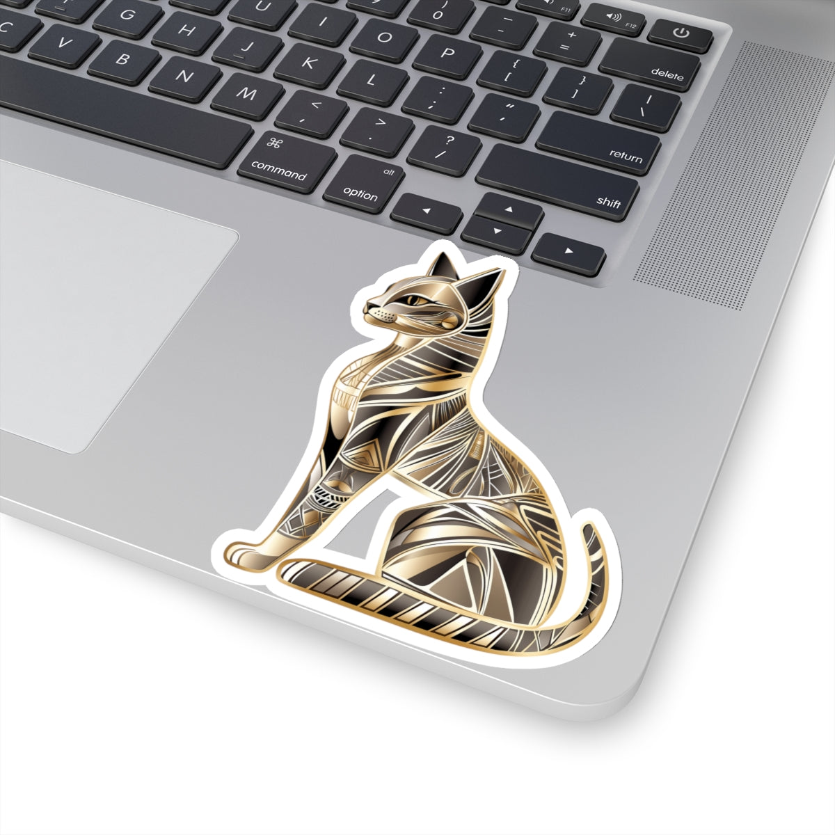 Golden Cat Kiss-Cut Sticker – Stylish & Durable Decoration