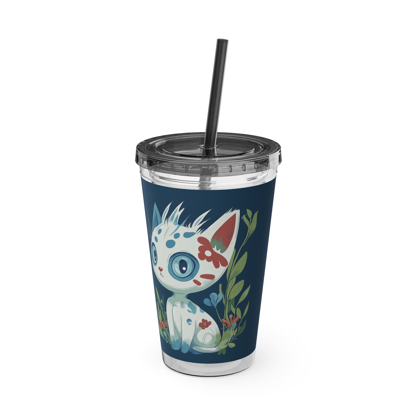 Customizable Sunsplash Tumbler with Straw – Playful Sips Collection