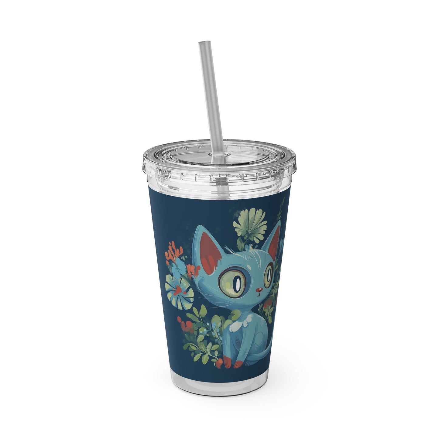 Customizable Sunsplash Tumbler with Straw – Playful Sips Collection